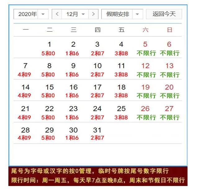 廊坊最新限号通知2017详解