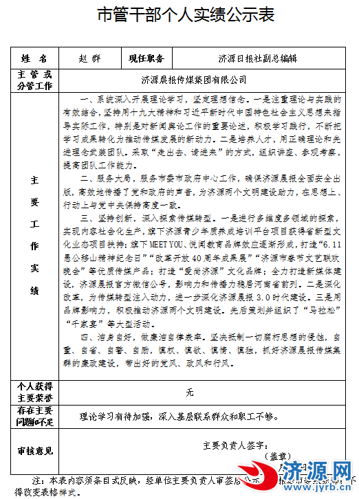 济源最新拟任干部公示