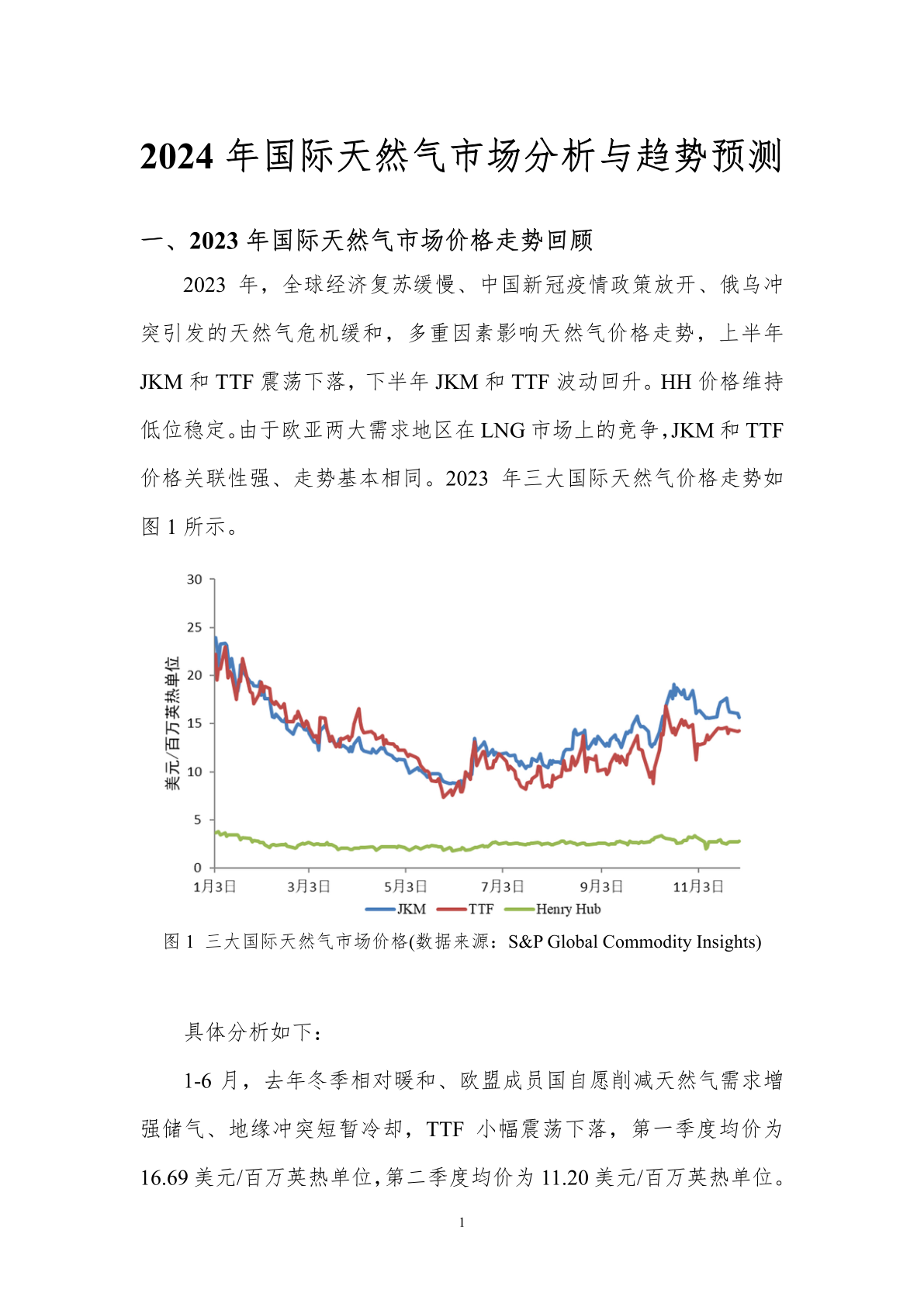 天然气走势分析最新报告